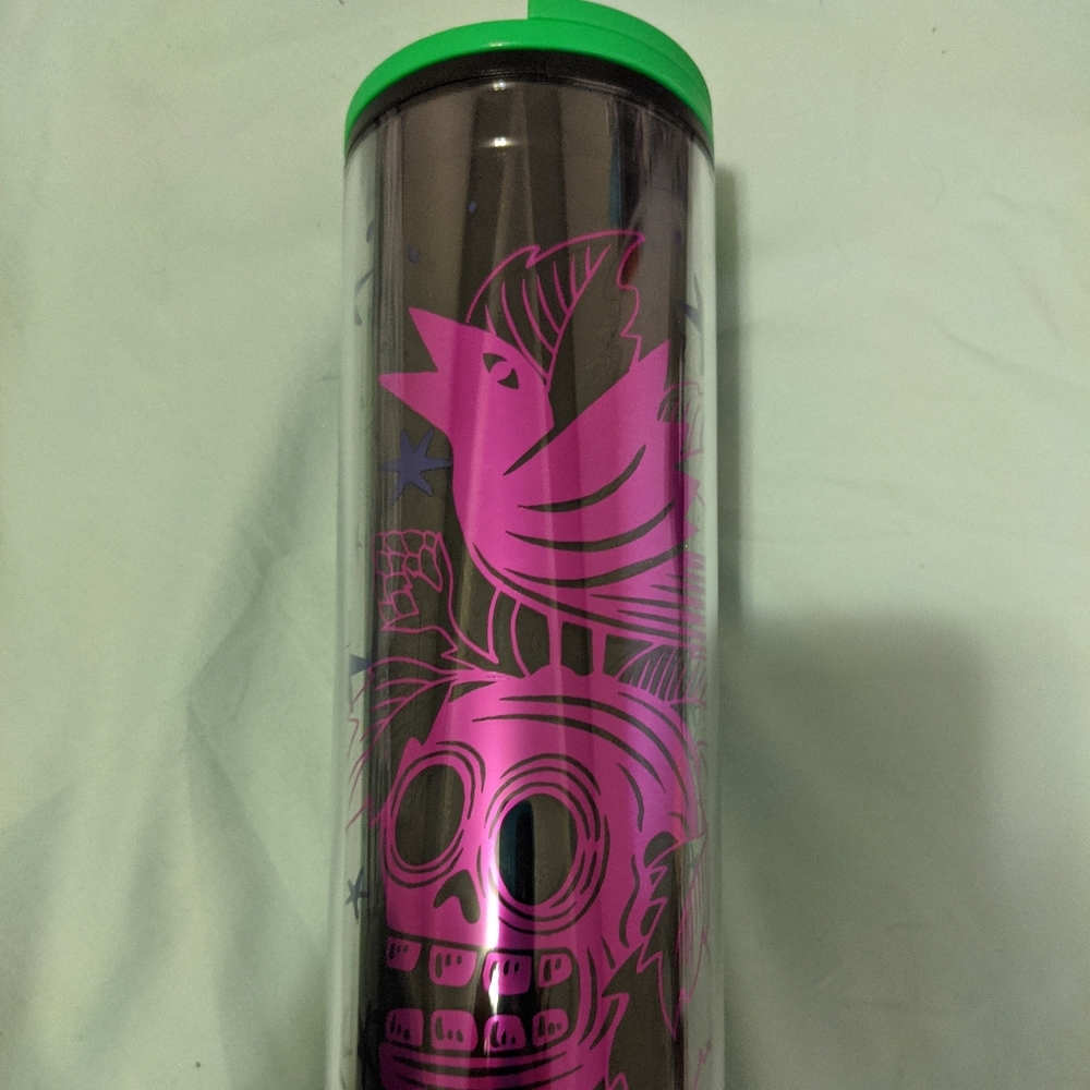 Starbucks Halloween 2020 Tumbler Pink Skulls